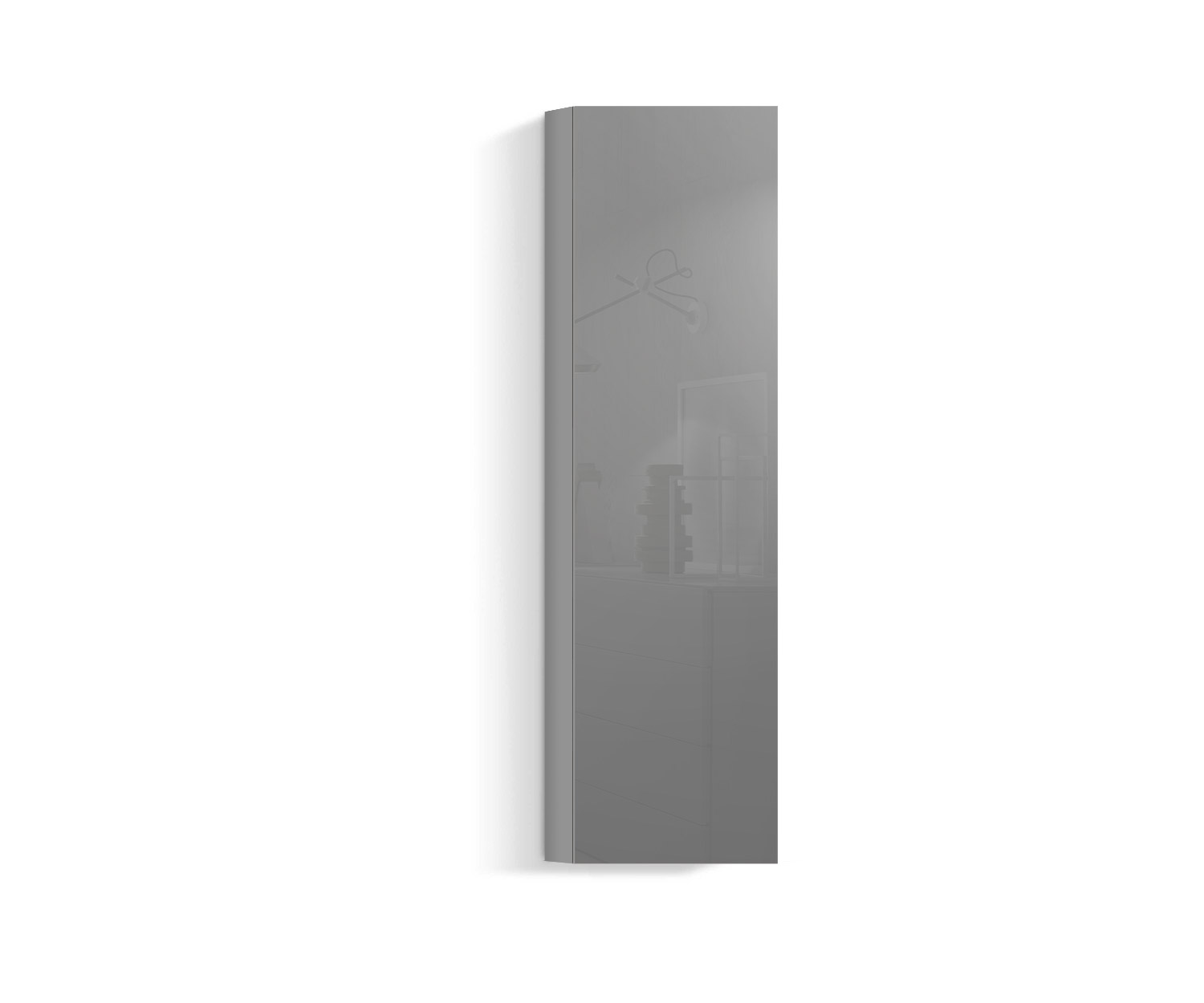 Design Salon Armoire suspendue verticale H160 L45 gris clair430 Design Salon Armoire suspendue verticale H160 L45 gris clair430