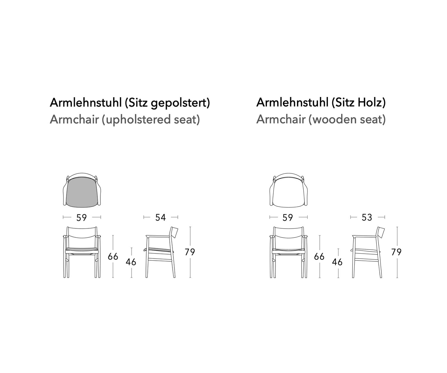 Conde House Kamuy Designer Chaise à accoudoirs Dimensions Esquisse Dimensions Conde House Kamuy Designer Chaise à accoudoirs Dimensions Esquisse Dimensions