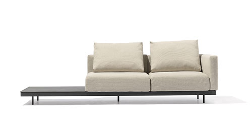 2er Sofamodul mit integriertem Tisch rechts offen (274 x 67 x 93 cm)