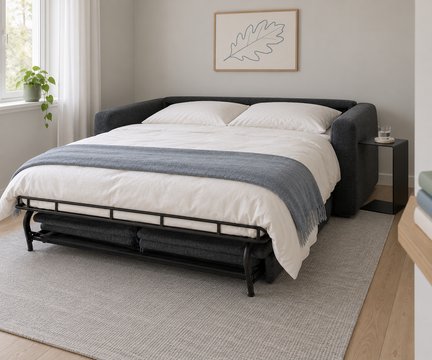 Livitalia Dubleno – Canapé convertible déplié