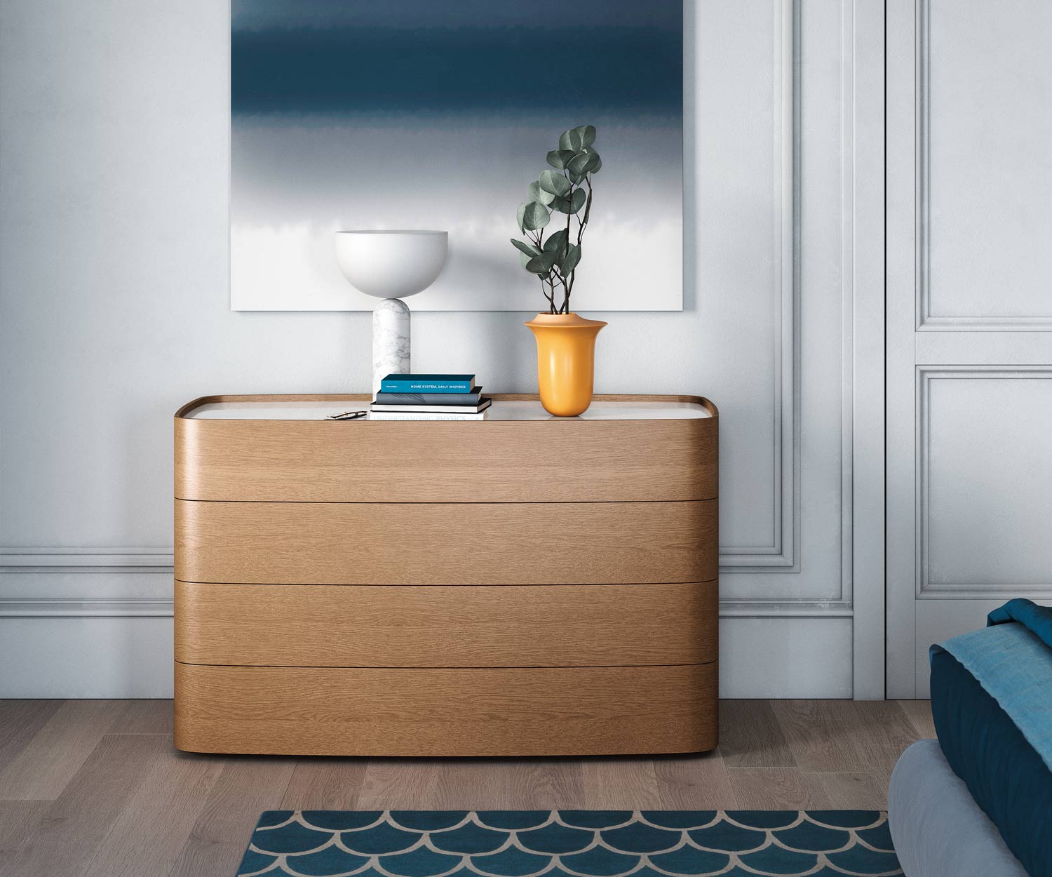 Novamobili Commode design Norman en chêne clair Novamobili Commode design Norman en chêne clair