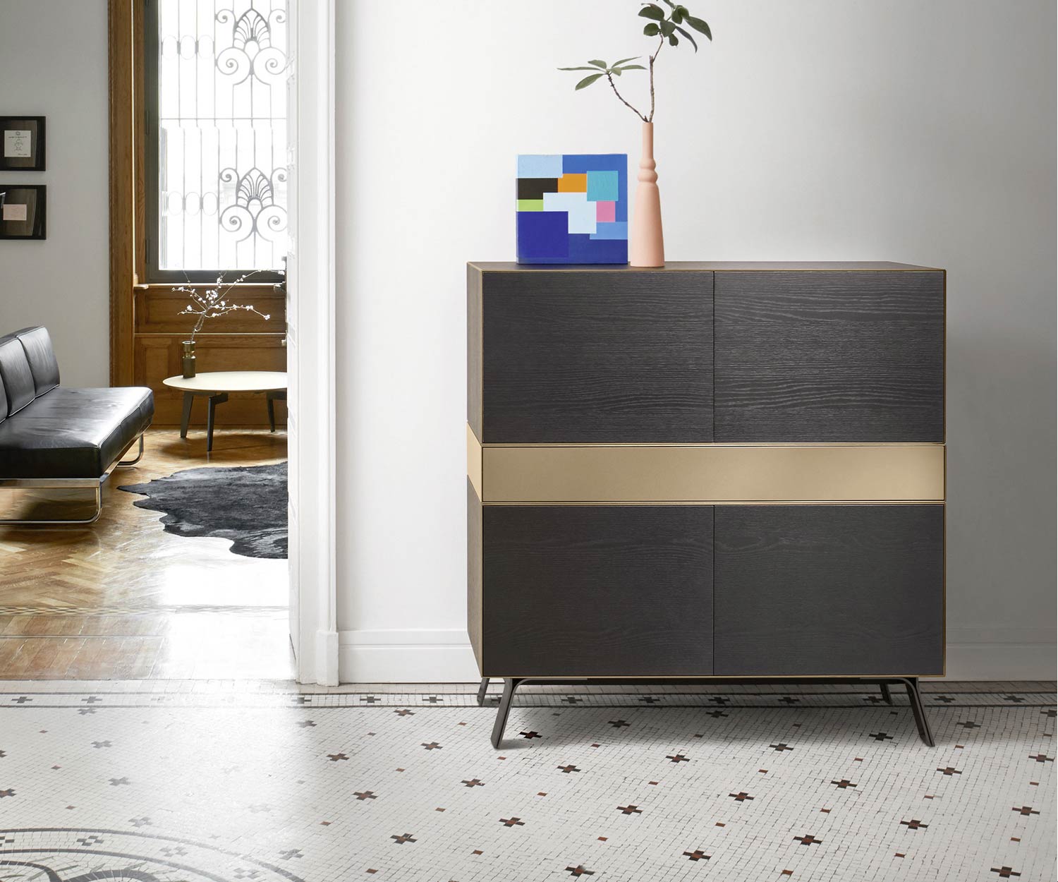 Exklusiv Livtialia Highboard Minimal chêne Salon Exklusiv Livtialia Highboard Minimal chêne Salon