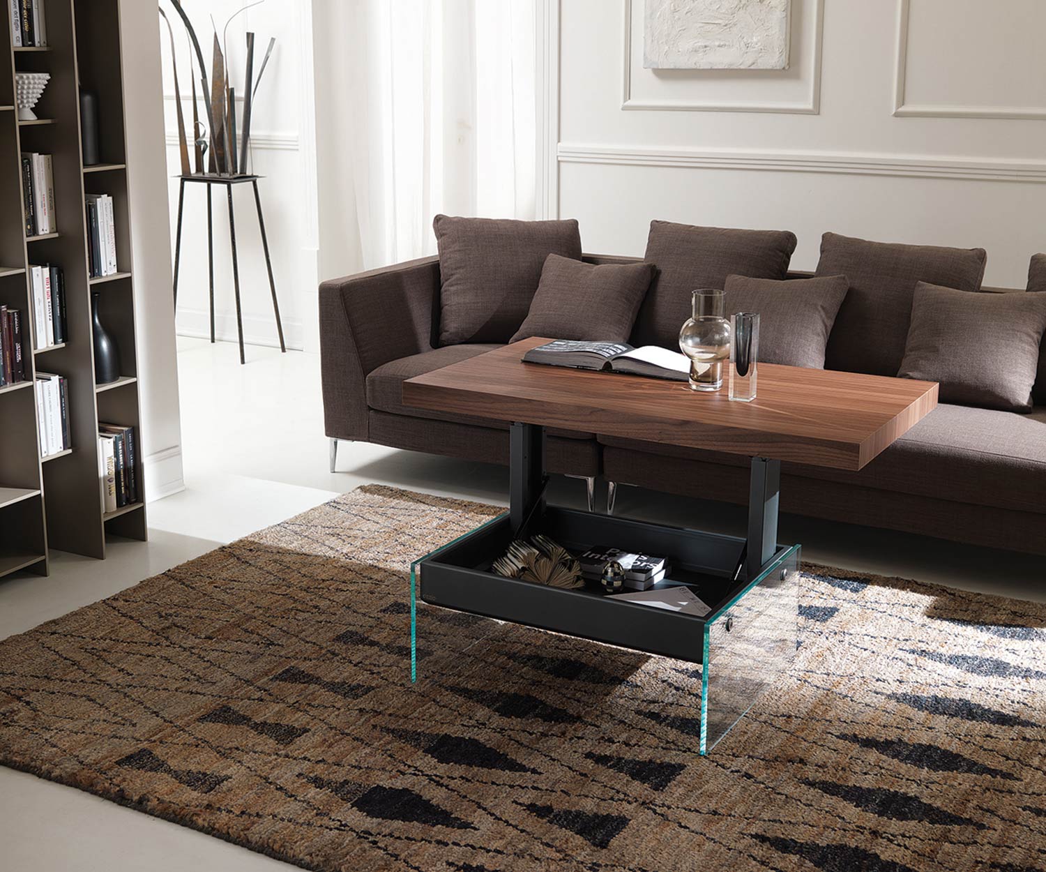Ozzio Table basse Bellagio noyer Ozzio Table basse Bellagio noyer
