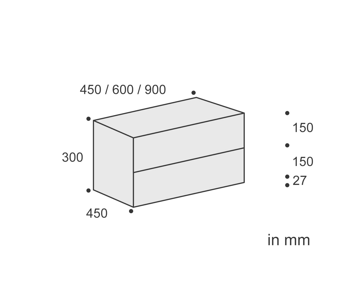 Livitalia Ecletto Table de nuit design avec 2 tiroirs Esquisse Dimensions Dimensions Livitalia Ecletto Table de nuit design avec 2 tiroirs Esquisse Dimensions Dimensions