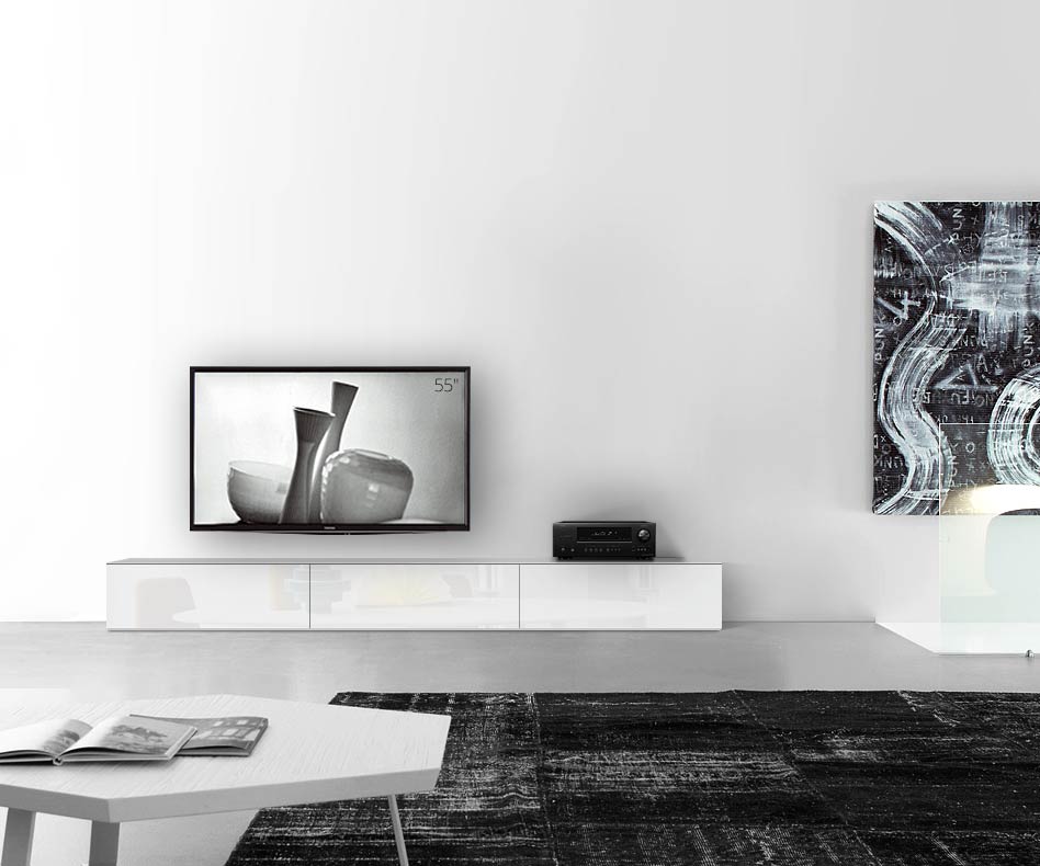 /Design Lowboard sol B270 H35 blanc brillant /Design Lowboard sol B270 H35 blanc brillant