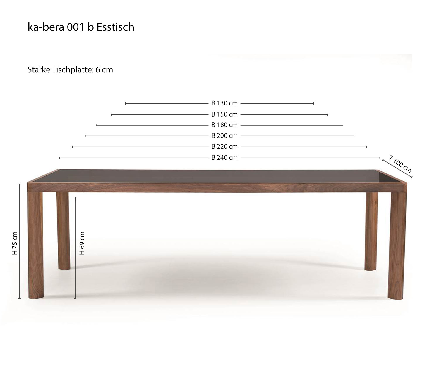 ka bera 001 b Table de salle à manger design de al2 Esquisse Tailles Indications des dimensions  ka bera 001 b Table de salle à manger design de al2 Esquisse Tailles Indications des dimensions