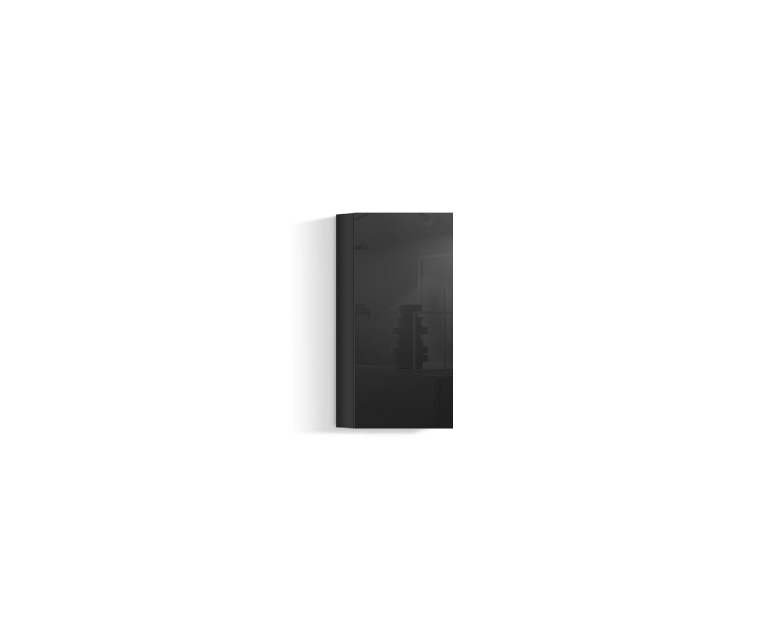 Armoire suspendue design salon Vertical H64 L30 noir418 Armoire suspendue design salon Vertical H64 L30 noir418