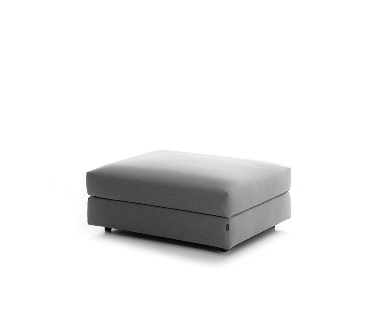 Pouf Postoria Classic moderne, recouvert de tissu gris Pouf Postoria Classic moderne, recouvert de tissu gris