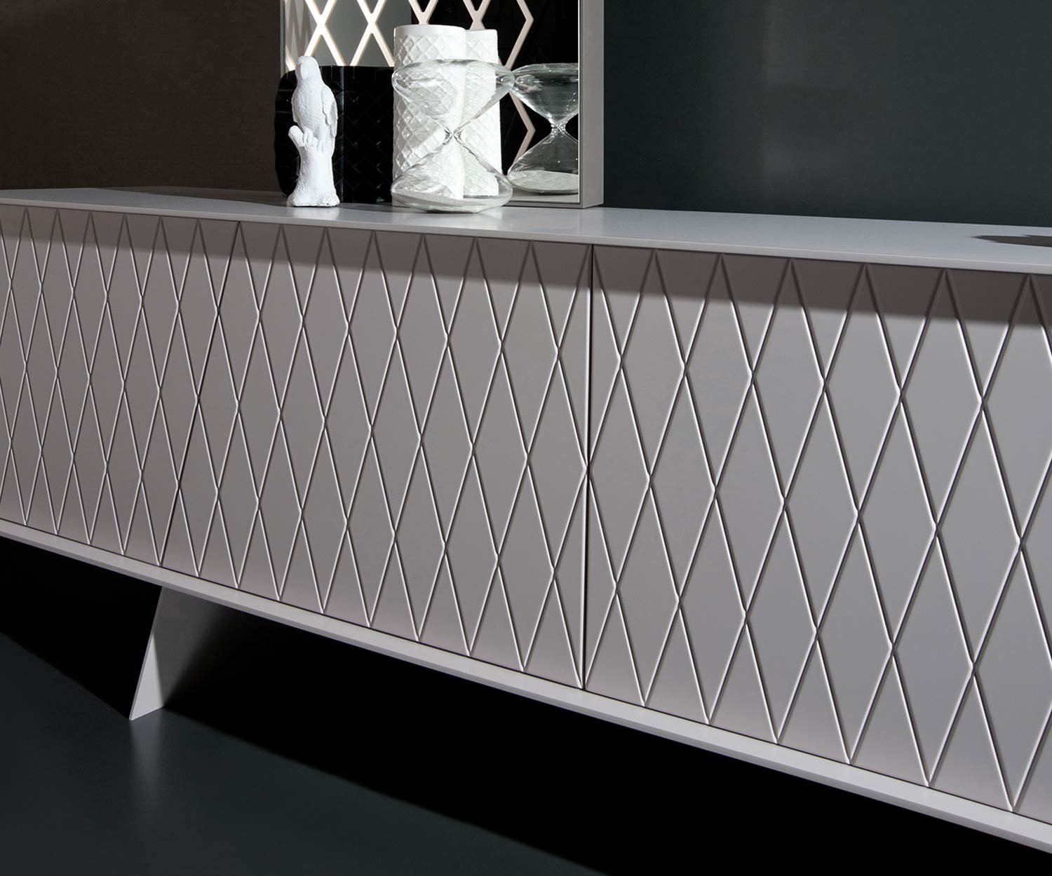 Exclusif al2 e klipse 003 Design sideboard façade moderne en blanc mat laqué Exclusif al2 e klipse 003 Design sideboard façade moderne en blanc mat laqué