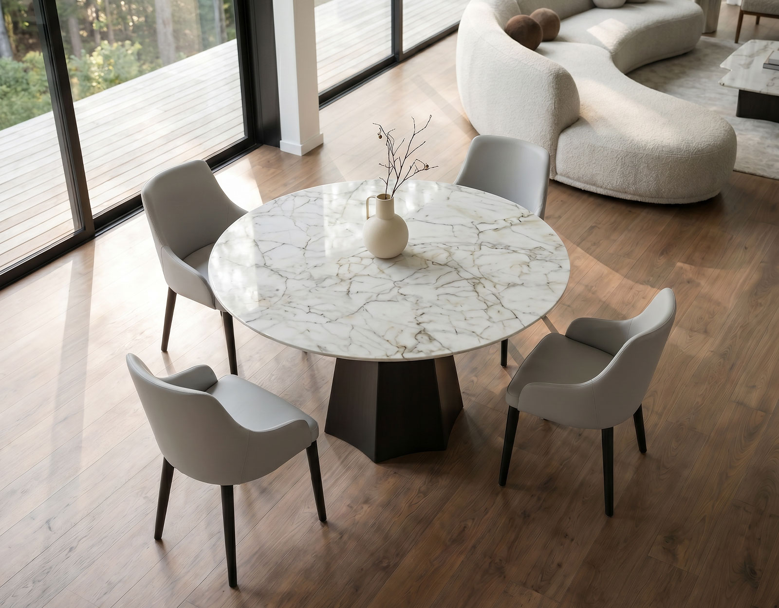 Table à manger en céramique « Poliedro » de Livitalia