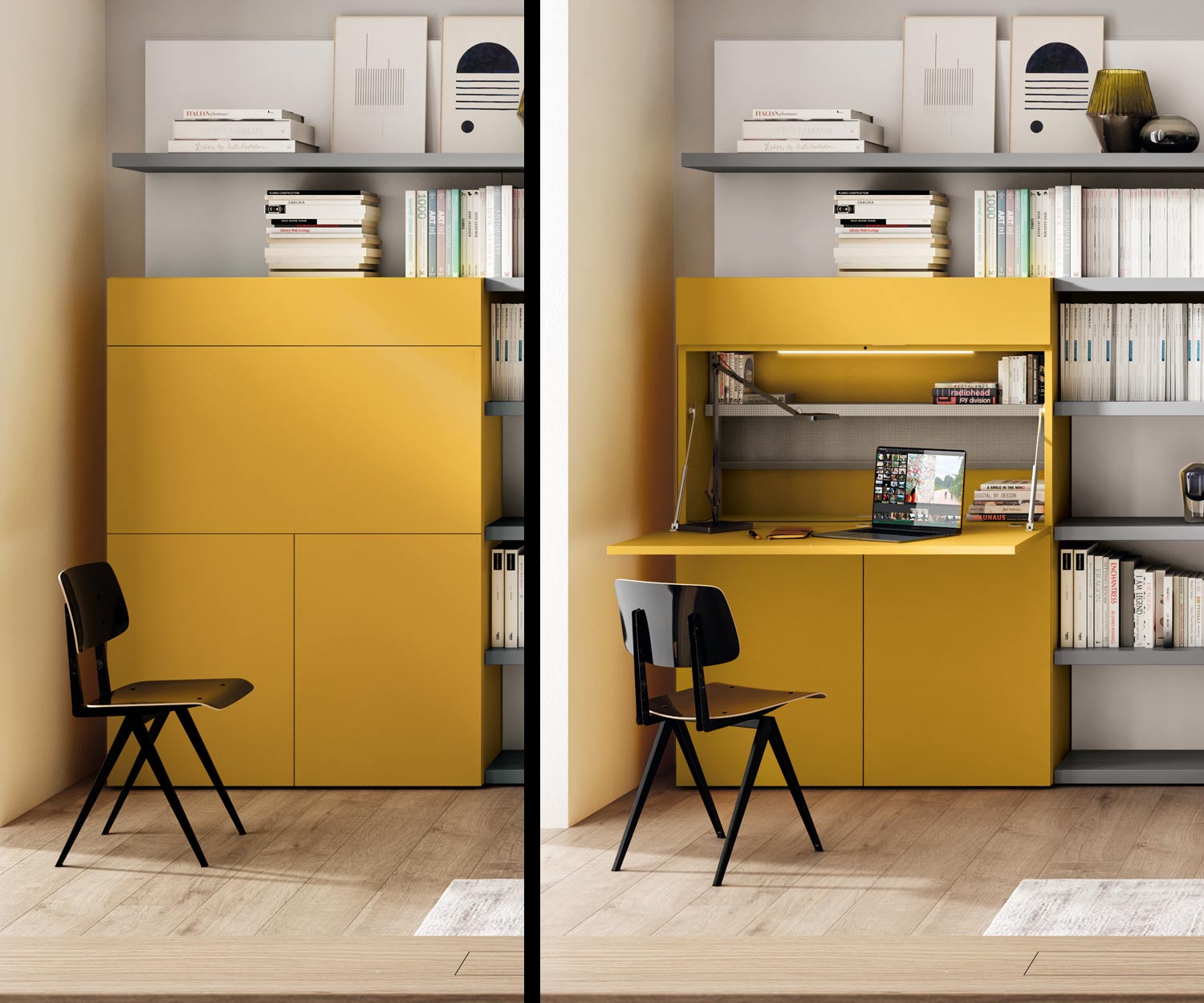 HomeOffice Bureau salon SChrank avec bureau escamotable HomeOffice Bureau salon SChrank avec bureau escamotable