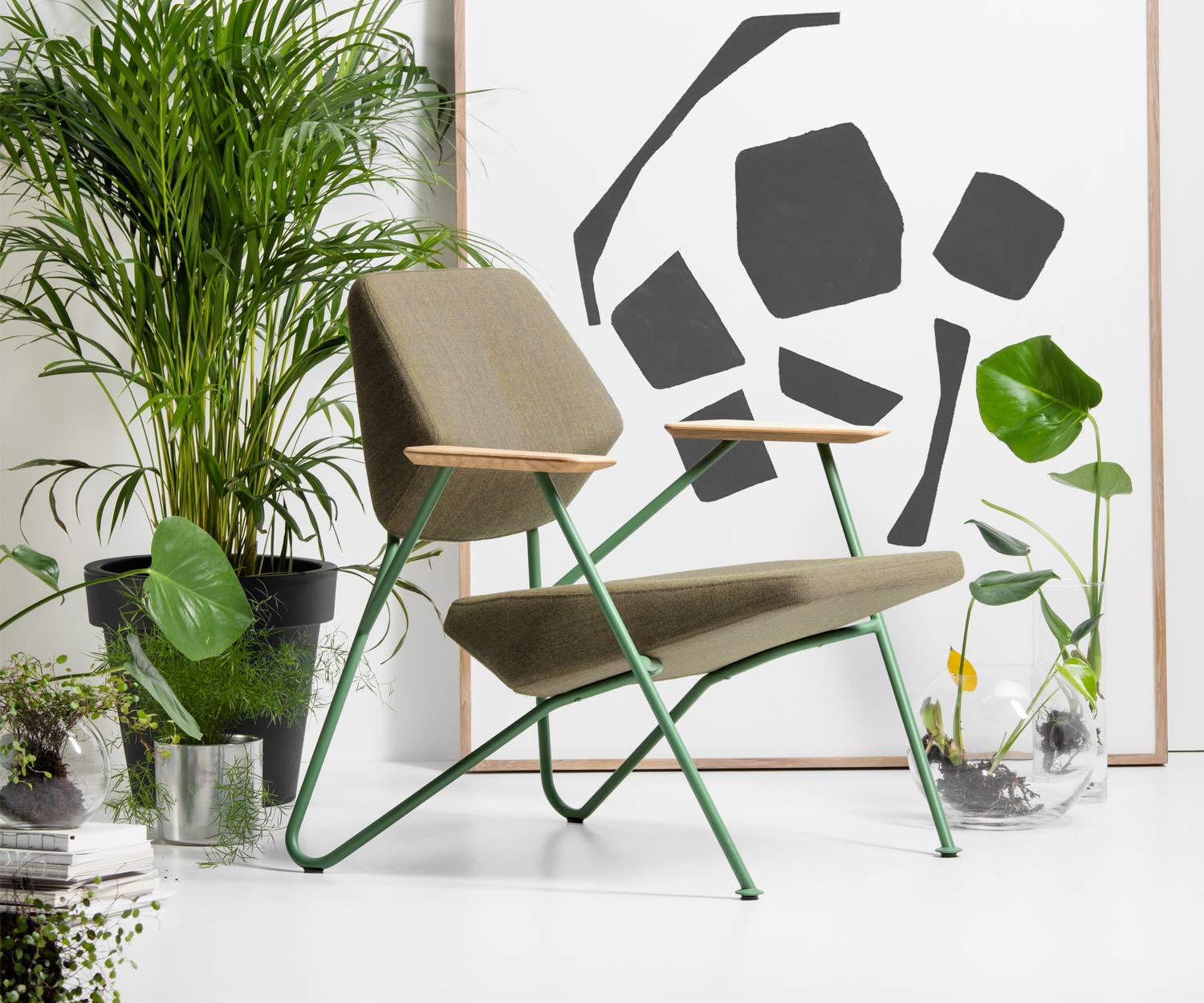 Prostoria Fauteuil Polygon en vert mousse Prostoria Fauteuil Polygon en vert mousse