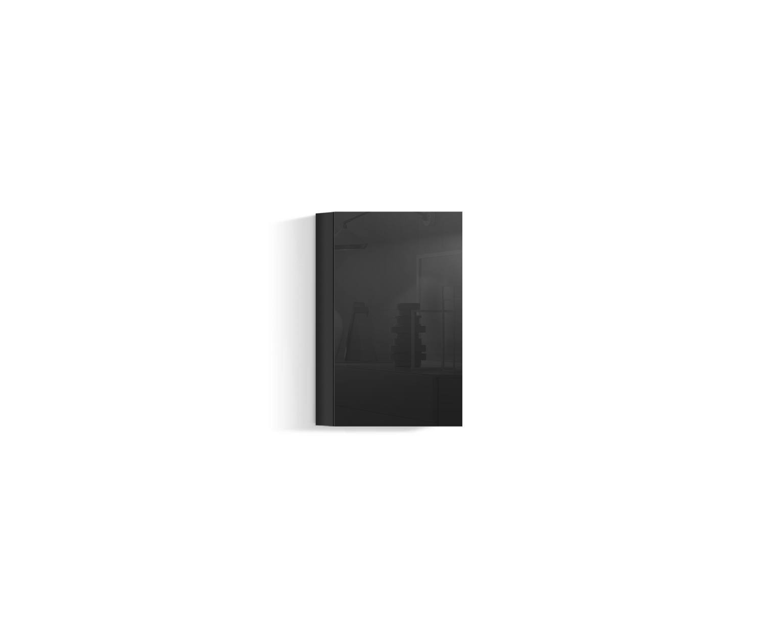 Design Salon Armoire suspendue verticale H64 L45 noir418 Design Salon Armoire suspendue verticale H64 L45 noir418
