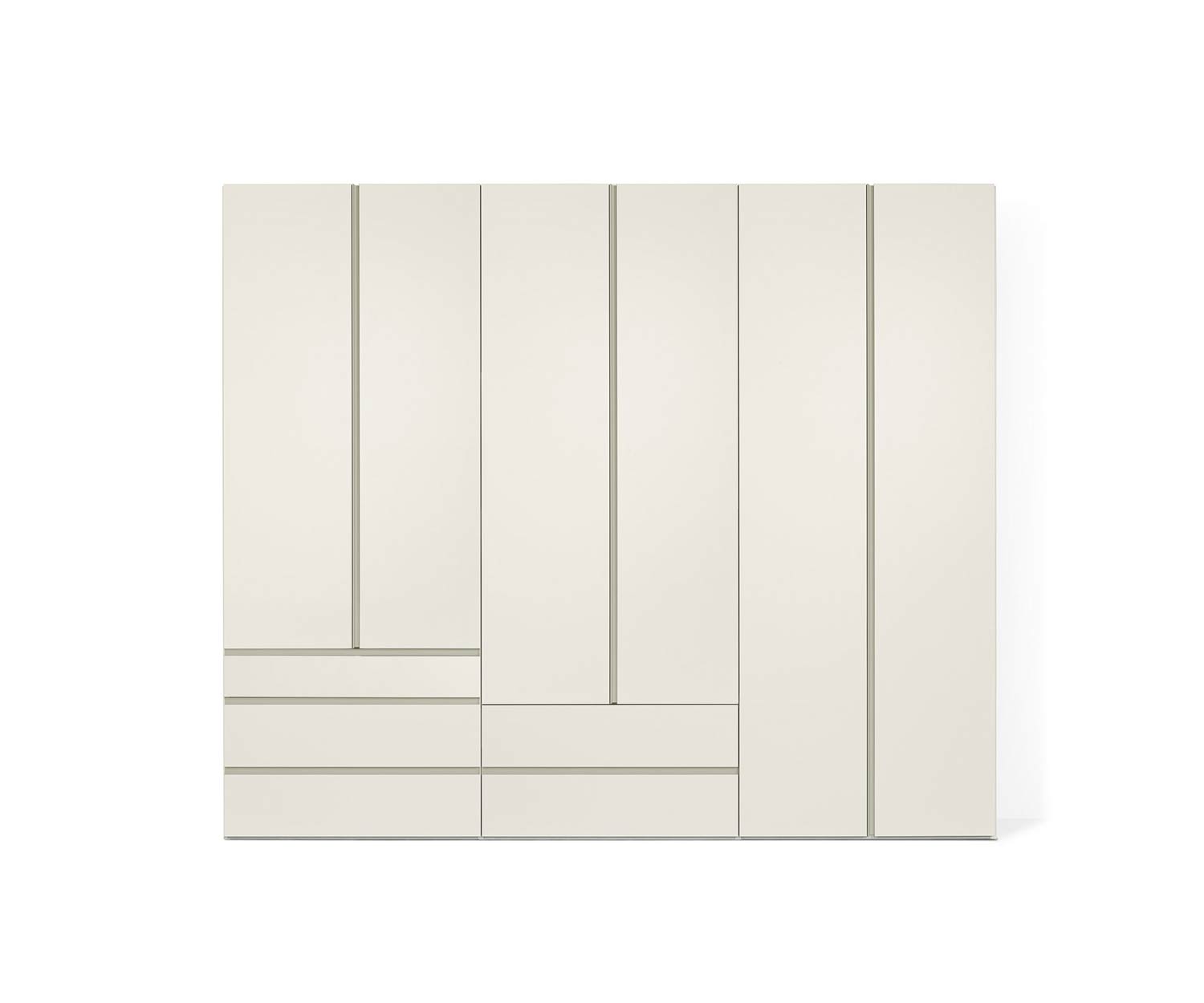 Exclusif Livitalia Armoire design Collage en blanc mat Exclusif Livitalia Armoire design Collage en blanc mat
