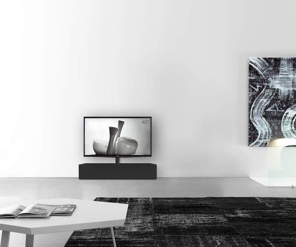 Table basse design Configurateur avec support TV au sol Largeur 120 25,5 45 avec mat noir Table basse design Configurateur avec support TV au sol Largeur 120 25,5 45 avec mat noir