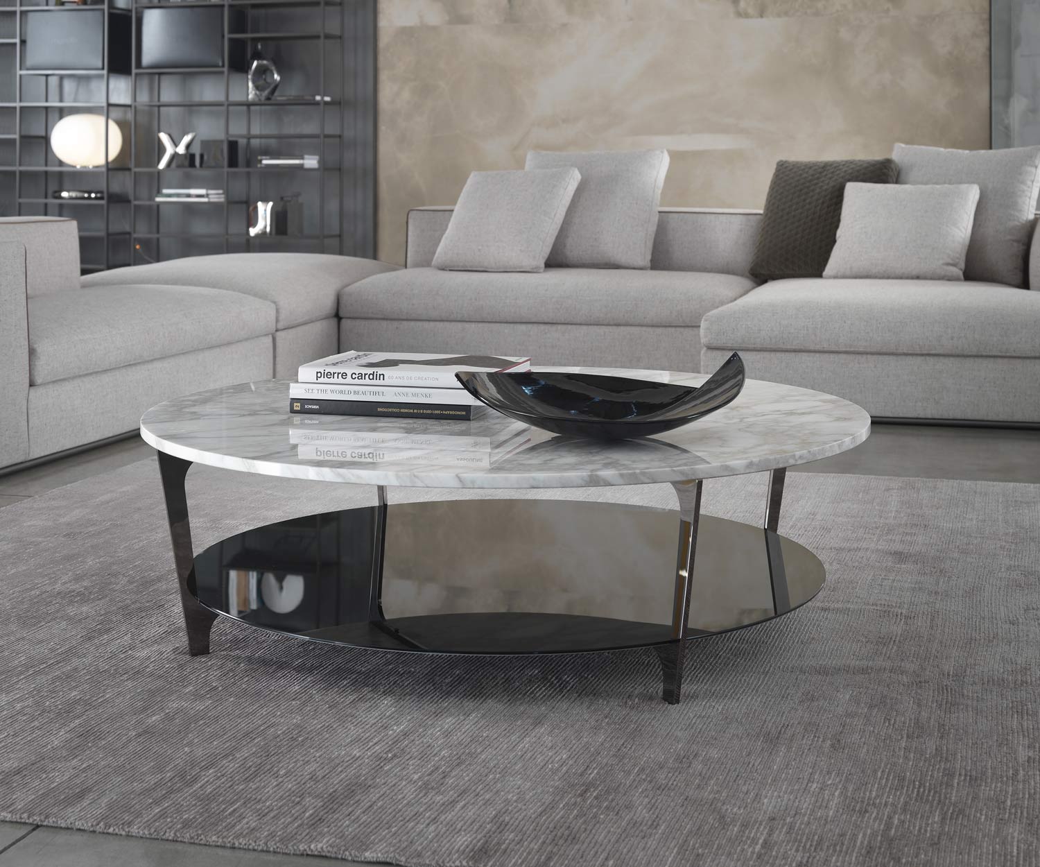Marelli La table basse Tab en détail avec son plateau rond Marelli La table basse Tab en détail avec son plateau rond