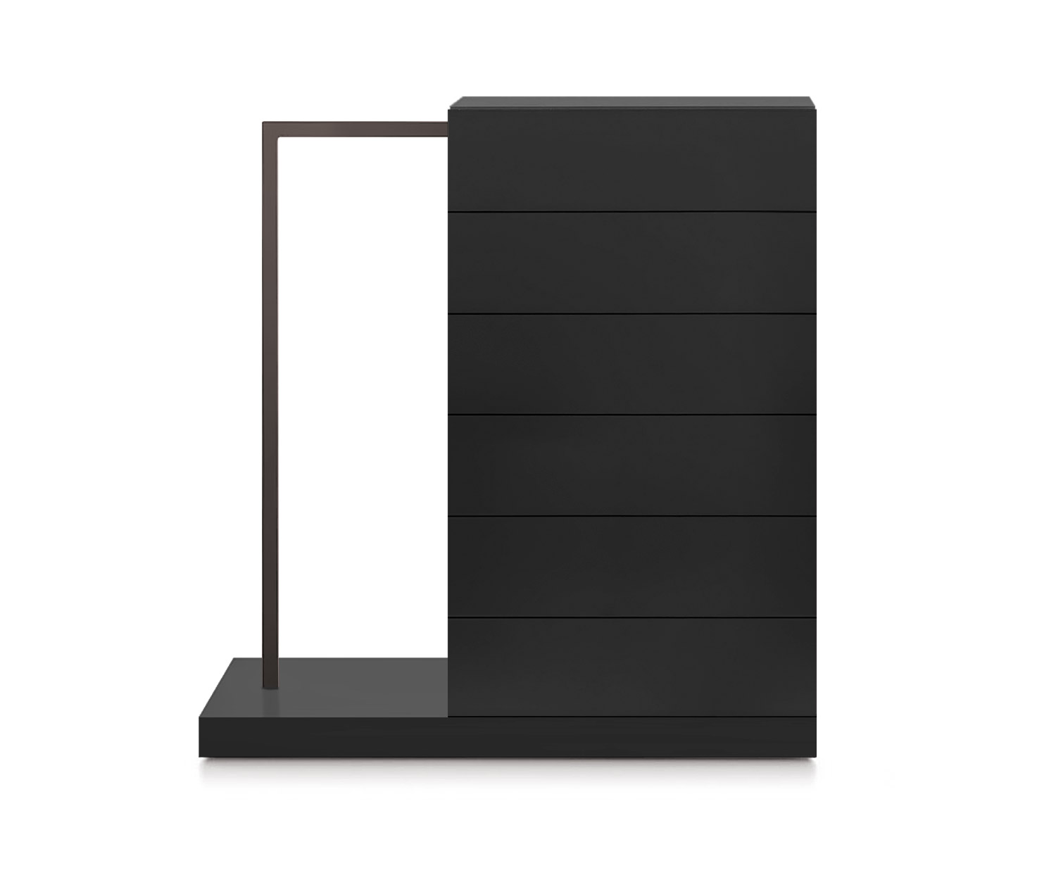 Novamobili Commode haute Easy6 + penderie à gauche L64cm noir mat318 Novamobili Commode haute Easy6 + penderie à gauche L64cm noir mat318