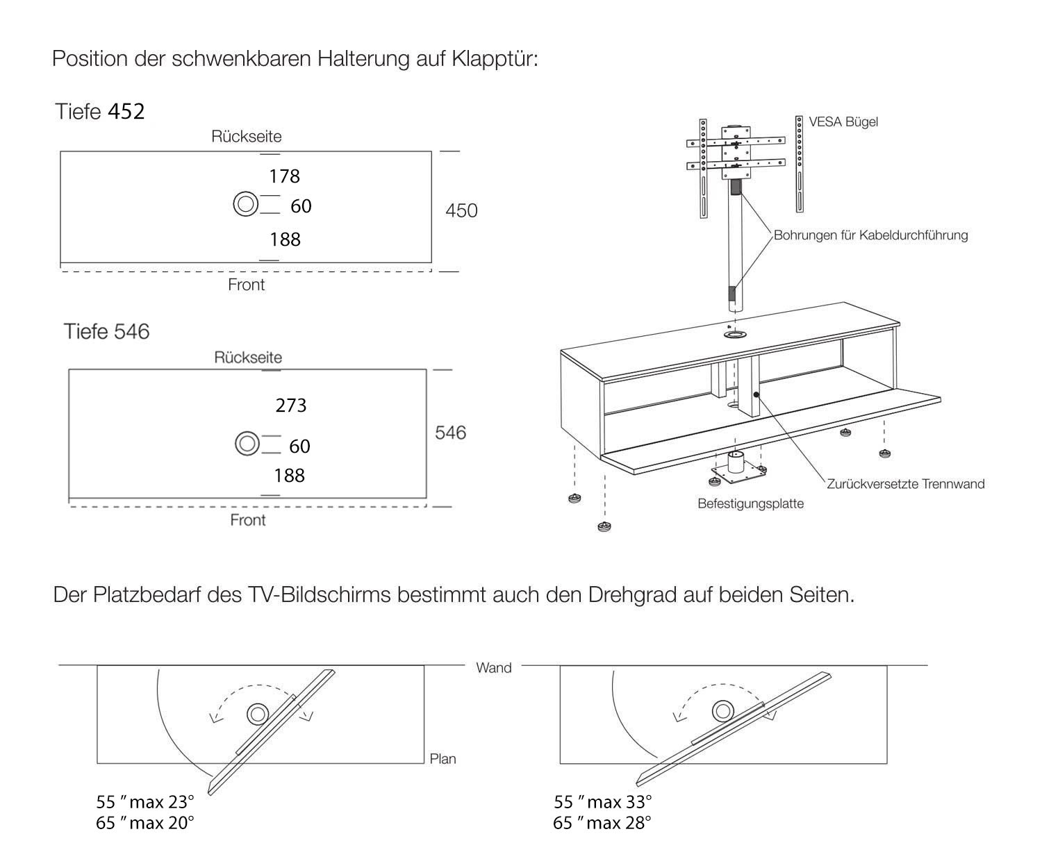Livitalia Configurateur Vesa Position du support TV sur le lowboard design Livitalia Configurateur Vesa Position du support TV sur le lowboard design
