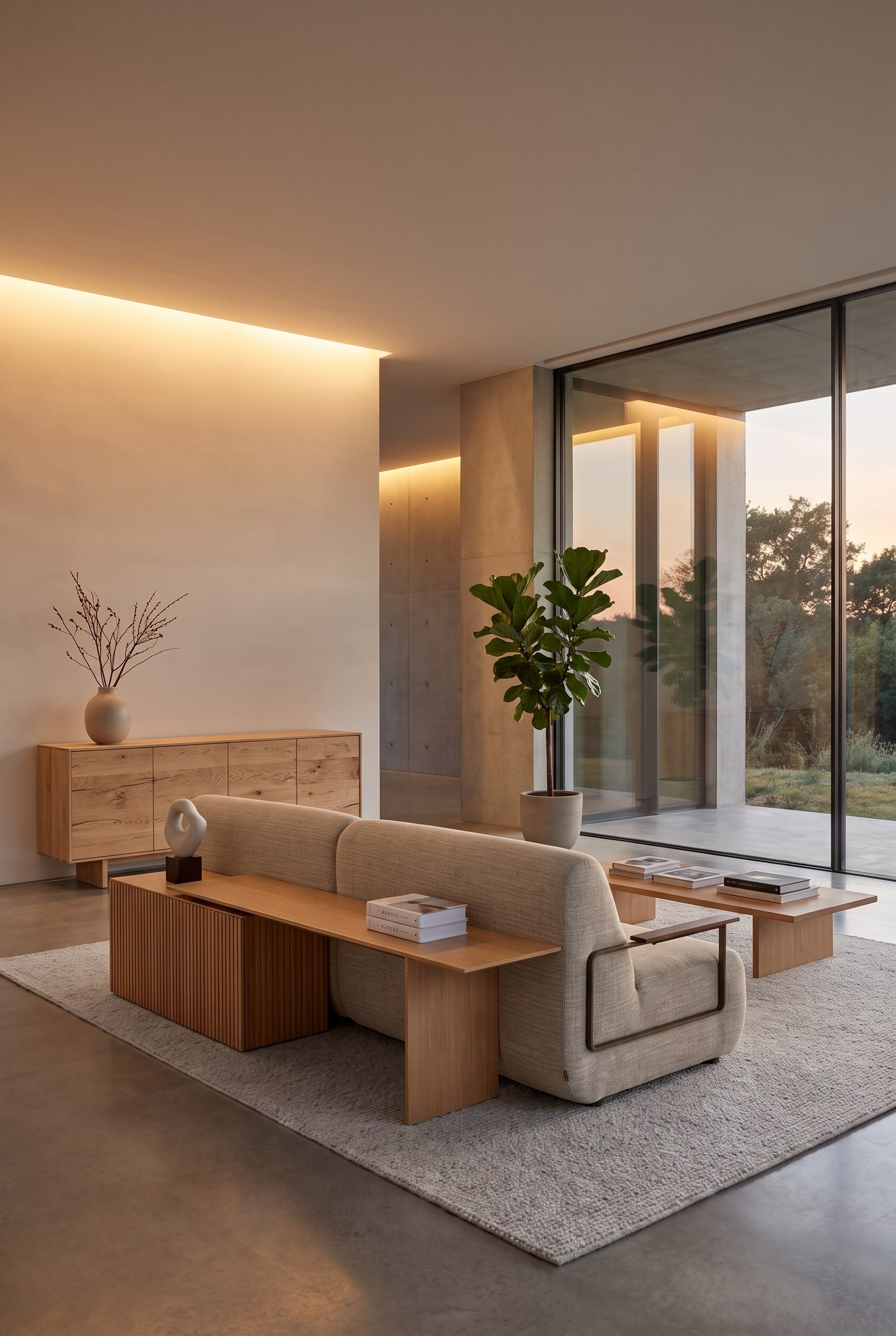 Wohnzimmer Sideboard Eiche Minimalistisch