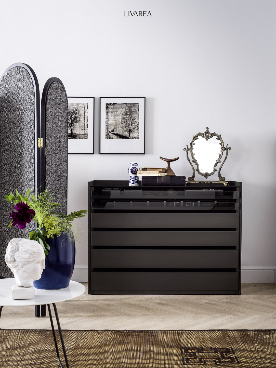 Commode design Rangement pour vêtements et accessoires Tiroirs Chambre à coucher Penderie Commode design Rangement pour vêtements et accessoires Tiroirs Chambre à coucher Penderie