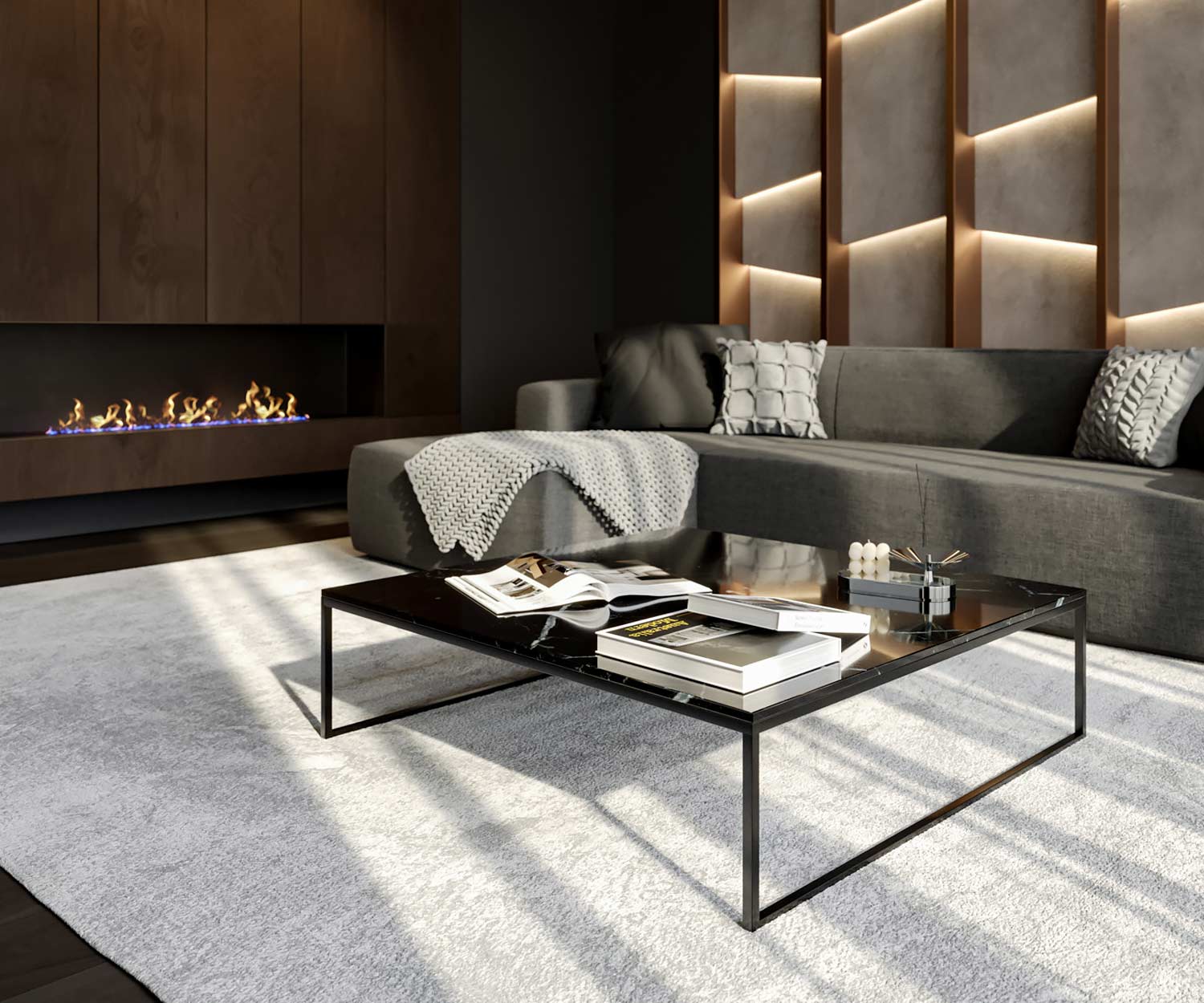 Salon Design Marbre Table basse minimaliste Salon Design Marbre Table basse minimaliste