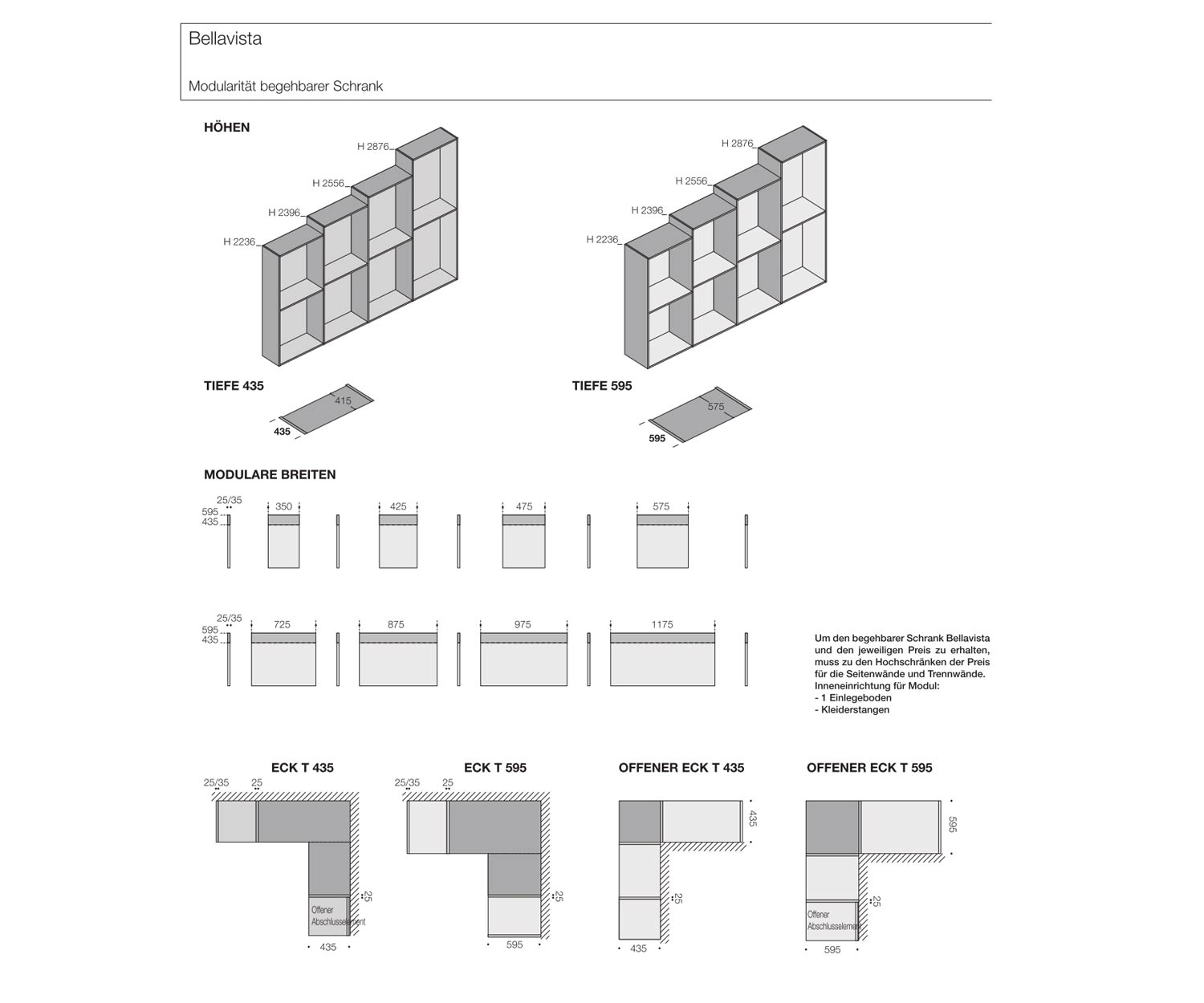 Livitalia Bellavista Design Système de dressing Dimensions Esquisse Livitalia Bellavista Design Système de dressing Dimensions Esquisse