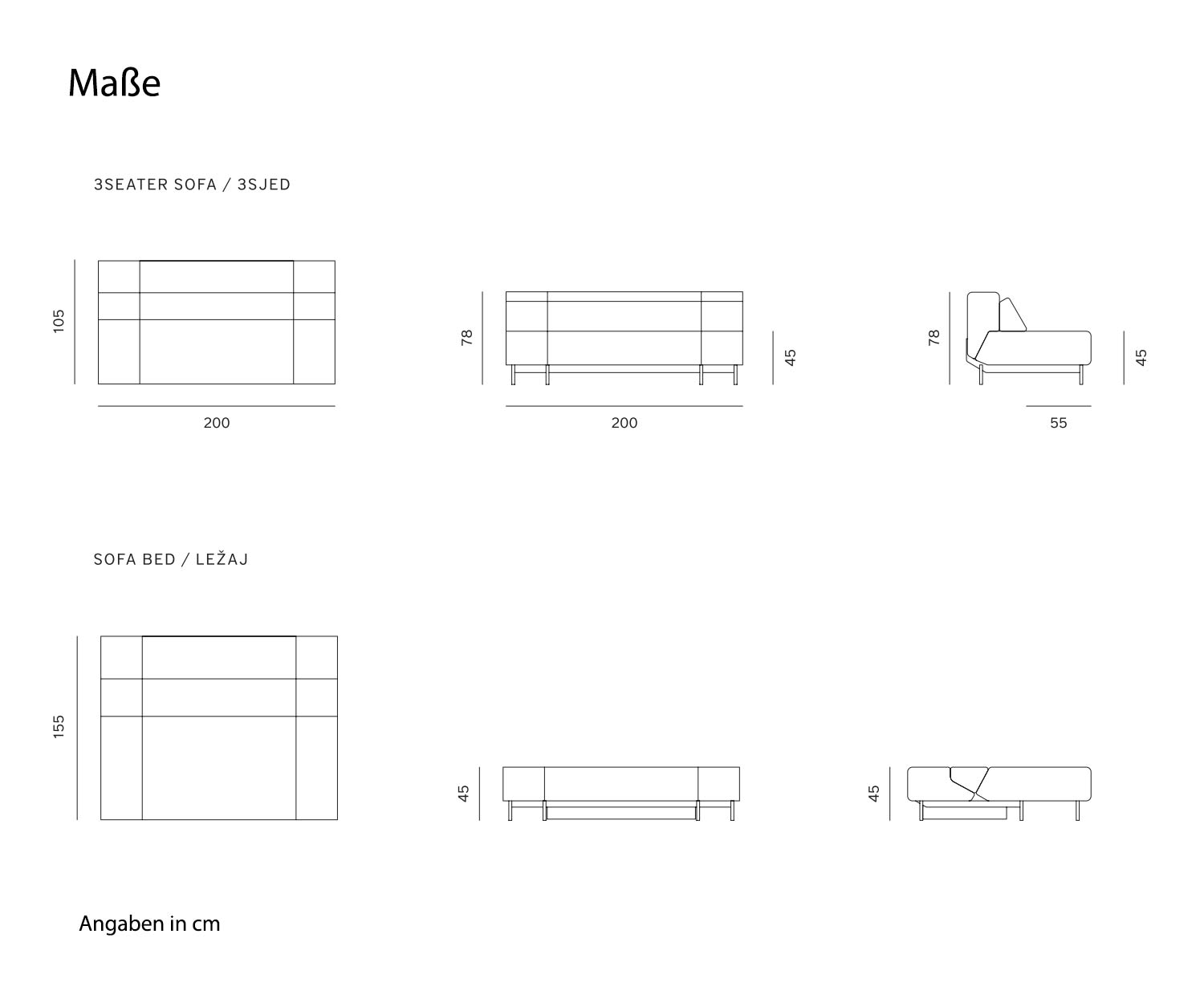 Prostoria Canapé-lit Pil low Esquisse Dimensions Dimensions Prostoria Canapé-lit Pil low Esquisse Dimensions Dimensions