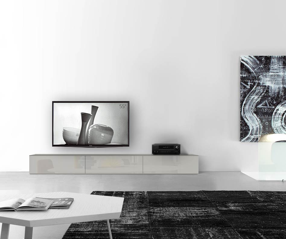 /Design Lowboard sol B270 H35 gris clair brillant /Design Lowboard sol B270 H35 gris clair brillant