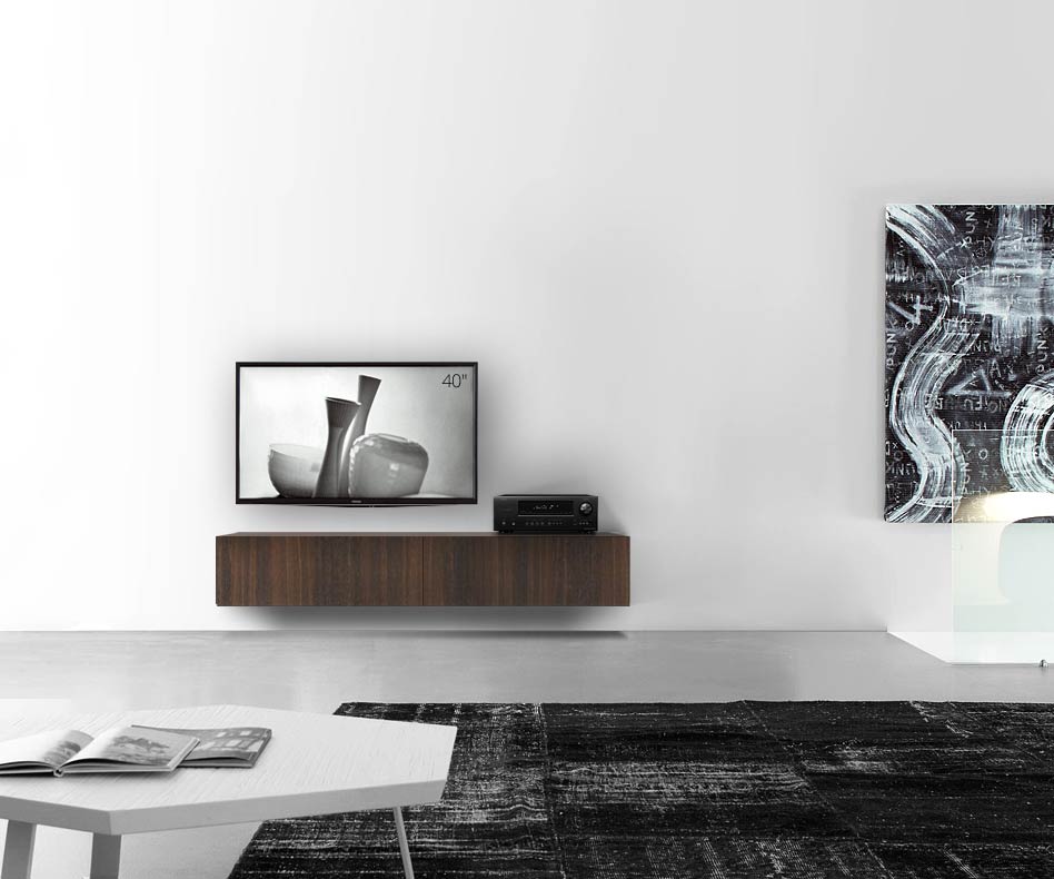 Livitalia Bois Design Lowboard Configurateur mural 180 cm 32 cm 46 cm Chêne brun Livitalia Bois Design Lowboard Configurateur mural 180 cm 32 cm 46 cm Chêne brun