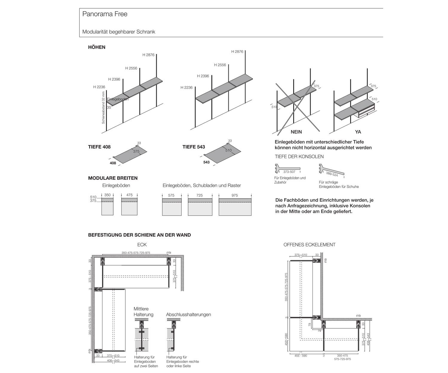 Livitalia Design Panorama Système de dressing Accessoires avec croquis Livitalia Design Panorama Système de dressing Accessoires avec croquis