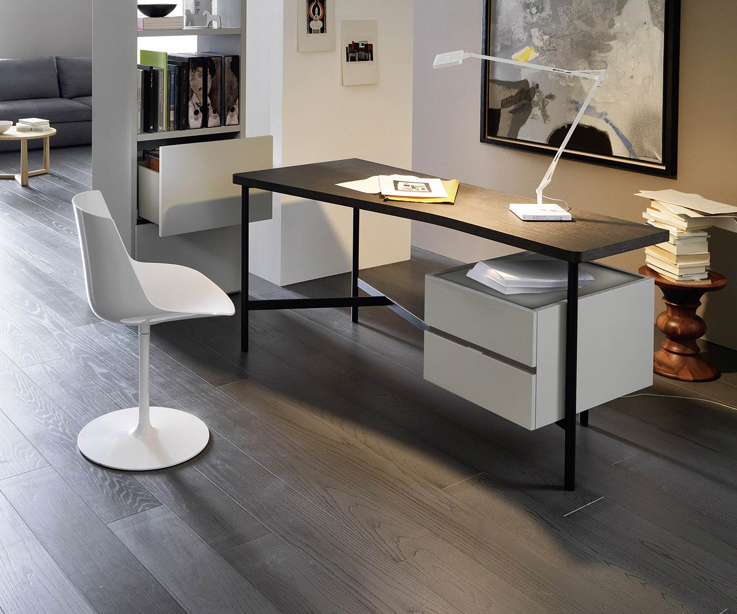 Livitalia Architectes Design Bureau Desk avec caisson Livitalia Architectes Design Bureau Desk avec caisson