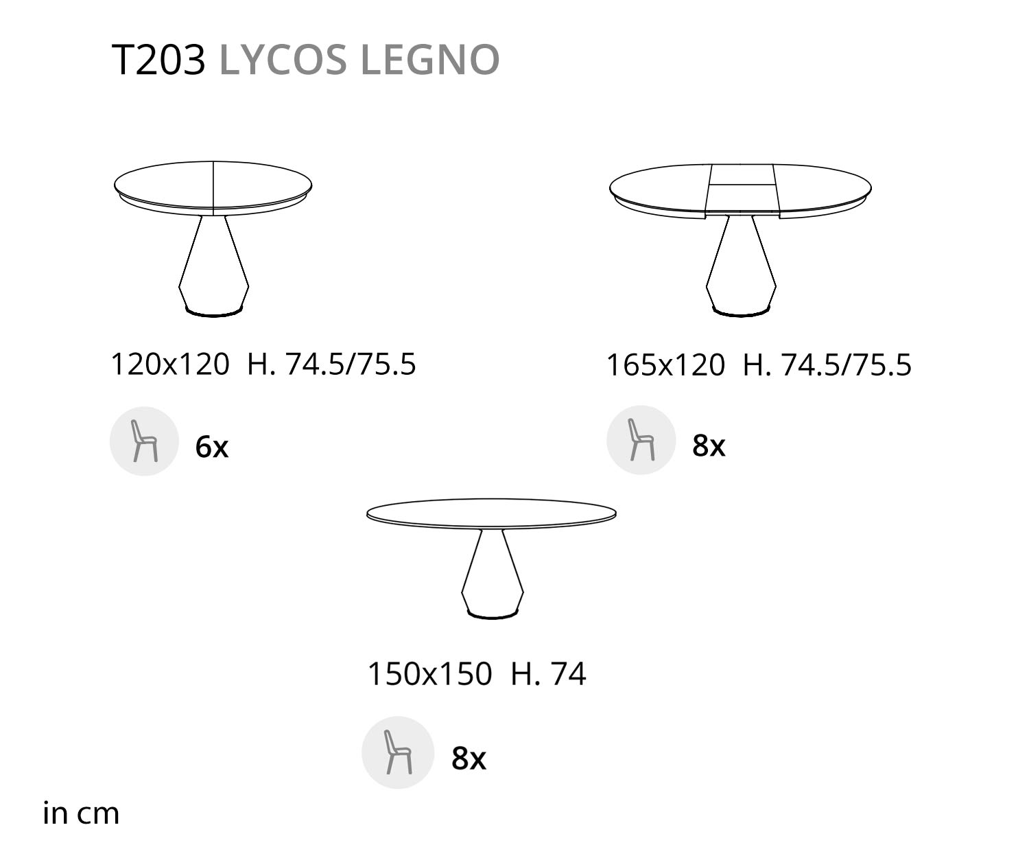 OzzioLycos T203 Table de salle à manger ronde design Plateau de table en céramique