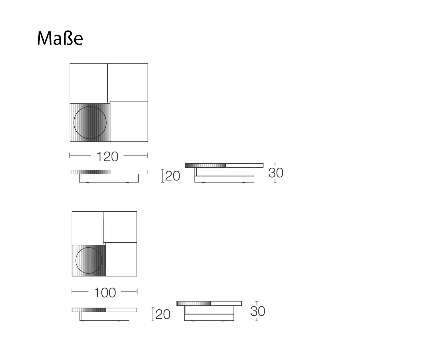 Conde House Barringer Design Table basse Croquis Dimensions Dimensions Conde House Barringer Design Table basse Croquis Dimensions Dimensions