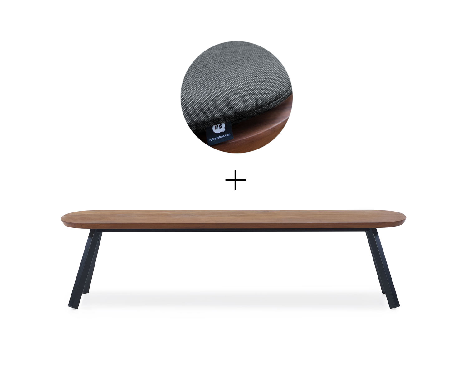 RS Barcelona Banc de Ping Pong Noir 2x L180 cm Noir Extérieur RS Barcelona Banc de Ping Pong Noir 2x L180 cm Noir Extérieur