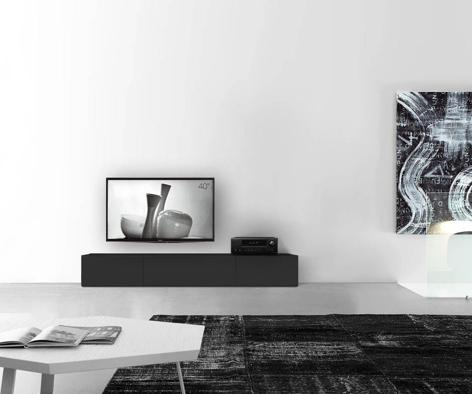 /Design Lowboard Fond B210 H35 noir mat /Design Lowboard Fond B210 H35 noir mat