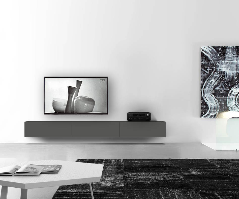 /Design Lowboard mur B270 H33 5 gris foncé mat /Design Lowboard mur B270 H33 5 gris foncé mat