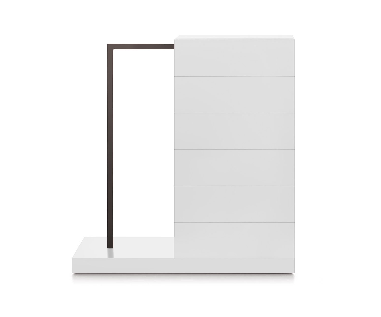 Novamobili Commode haute Easy6 + penderie à gauche L54cm blanc mat300 Novamobili Commode haute Easy6 + penderie à gauche L54cm blanc mat300