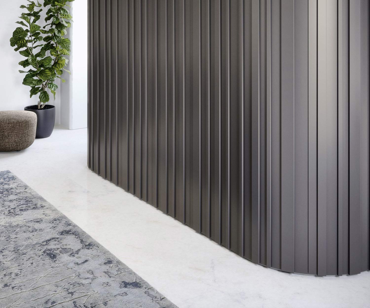 Armoire design Alfa Curvo sans coins Bois foncé Rustique Armoire design Alfa Curvo sans coins Bois foncé Rustique