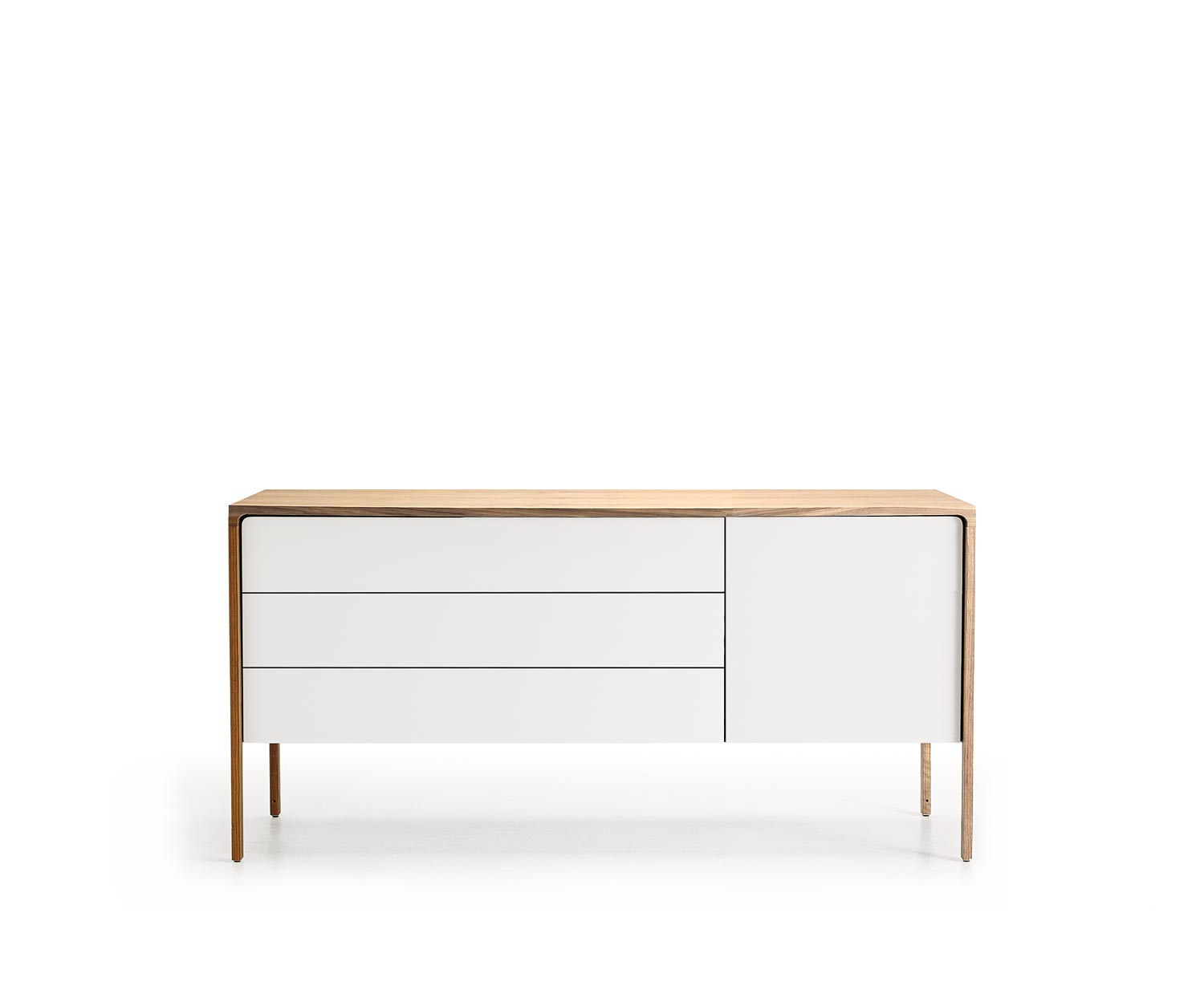 Punt Buffet Tactile Tactile chêne blanc Tactile L 155 3 tiroirs + 1 porte Punt Buffet Tactile Tactile chêne blanc Tactile L 155 3 tiroirs + 1 porte