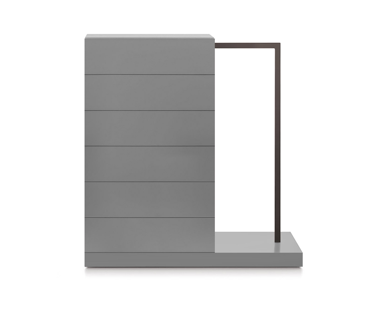 Novamobili Commode haute Easy6 + penderie à droite L64cm gris clair mat330 Novamobili Commode haute Easy6 + penderie à droite L64cm gris clair mat330