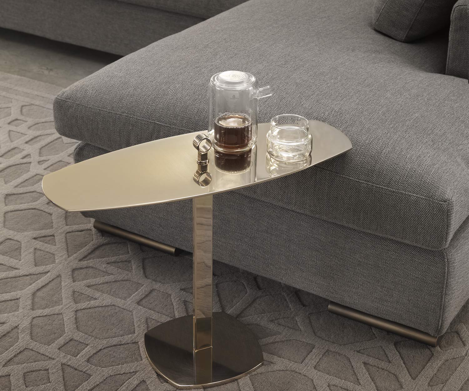 Moderne Marelli Canapé design Jack avec chaise longue en gris Moderne Marelli Canapé design Jack avec chaise longue en gris