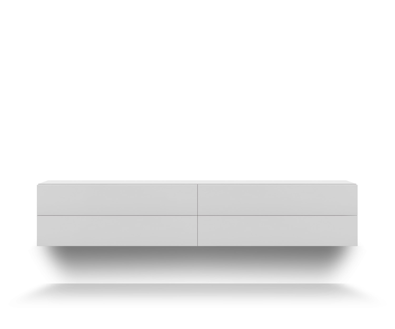 Novamobili Commode suspendue design Easy 4 tiroirs blanc mat L 216cm Novamobili Commode suspendue design Easy 4 tiroirs blanc mat L 216cm