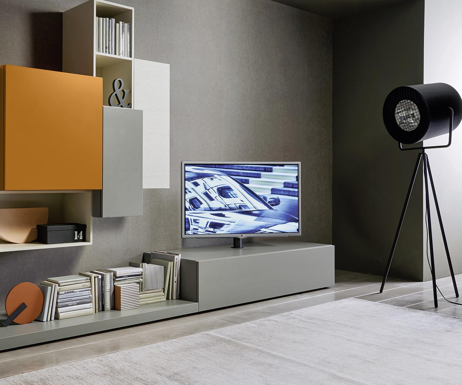 Haute qualité Livitalia Design Vesa Design Lowboard Meuble TV avec support TV pivotant Haute qualité Livitalia Design Vesa Design Lowboard Meuble TV avec support TV pivotant