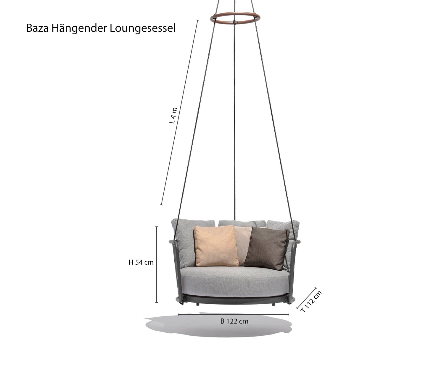 Todus Baza Round Swing Fauteuil à bascule Esquisse Tailles Todus Baza Round Swing Fauteuil à bascule Esquisse Tailles