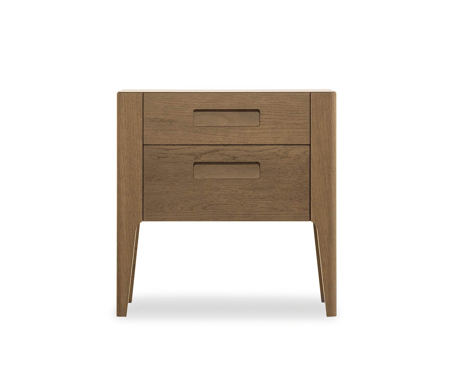 Novamobili Table de nuit Giotto 2 tiroirs Chêne Miele N02 Novamobili Table de nuit Giotto 2 tiroirs Chêne Miele N02