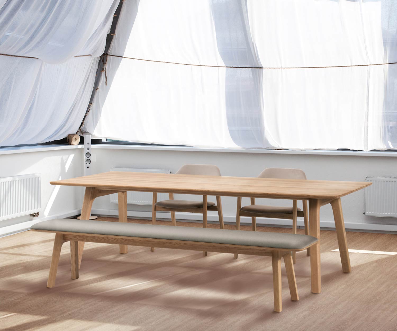 Exclusif Conde House Ten Banc design en chêne naturel mat Exclusif Conde House Ten Banc design en chêne naturel mat