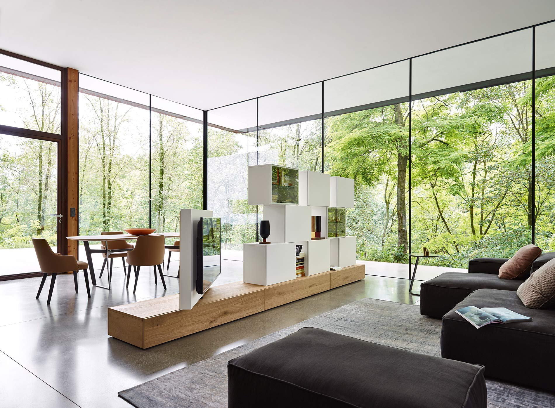 Meuble TV comme séparateur de pièce Meuble TV comme séparateur de pièce