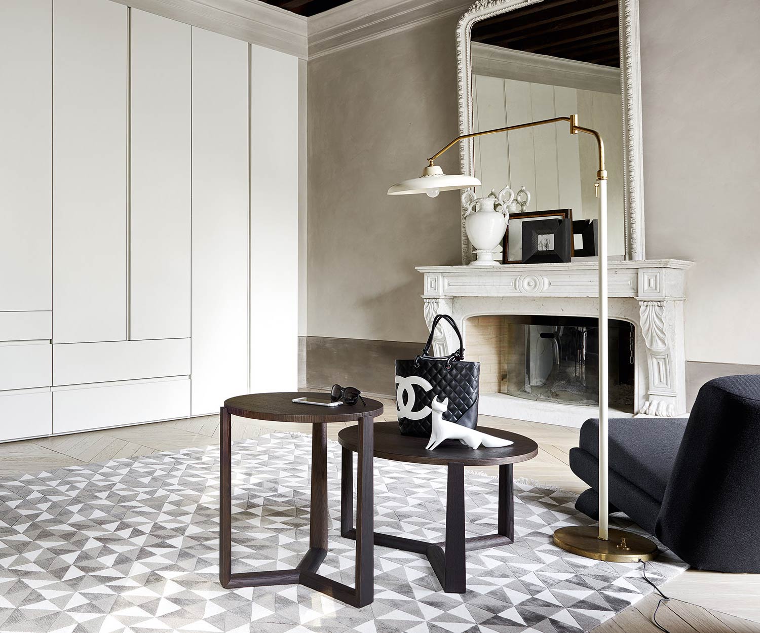 Haute qualité Livitalia Table basse design Madeira 61 et 46 cm Haute qualité Livitalia Table basse design Madeira 61 et 46 cm