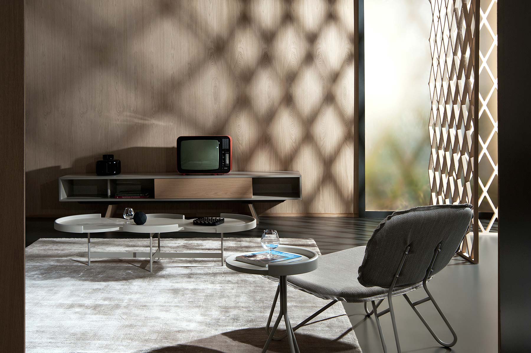 Meuble TV rétro lowboard