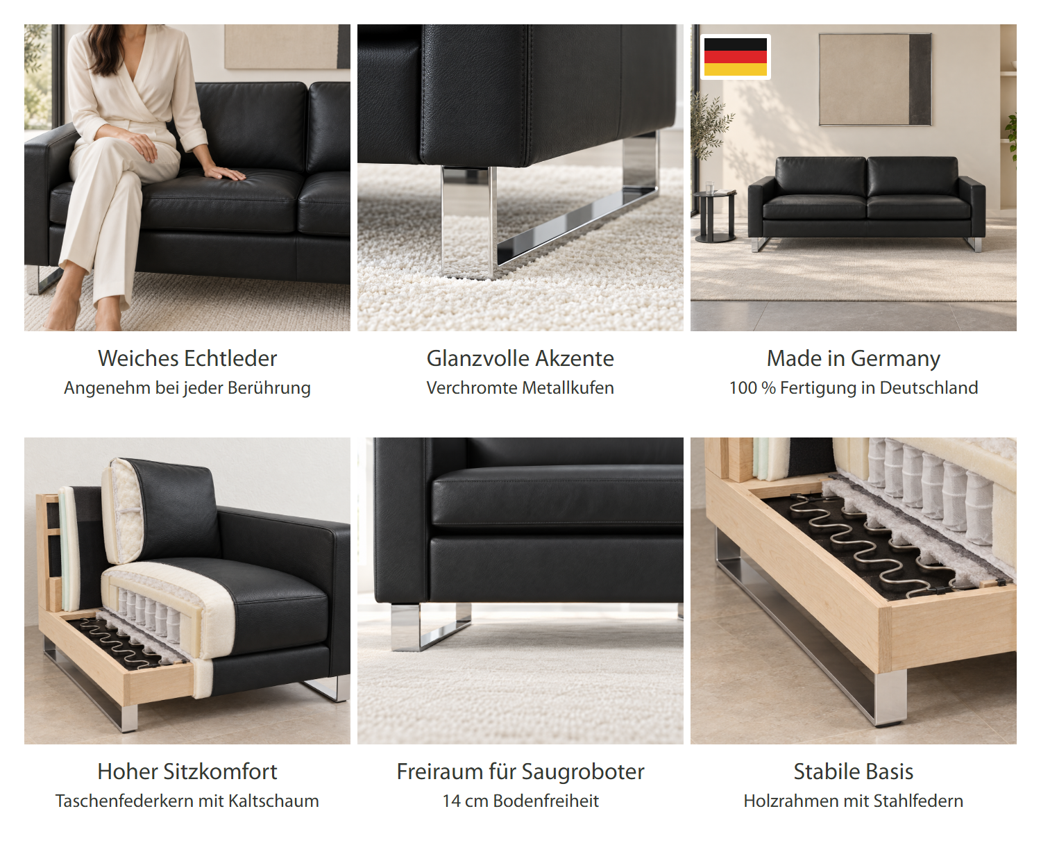 Livitalia Canapé Vinaro – Atouts qualité (DE)